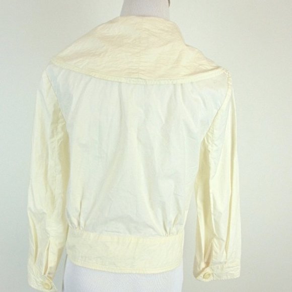 SEE BY CHLOE  COTTON  BUTTON FRONT snap self belt JACKET 6 made in Italy cream - Picture 7 of 7